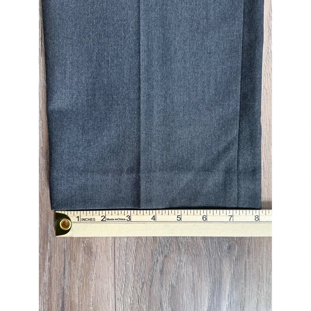 Lauren Ralph Lauren Mens Dress Pants Charcoal Gray Flat Front 34W x 34L Stretch